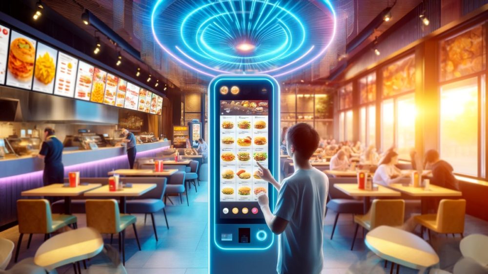 fast-food-restaurant-a-customer-is-using-a-touch-panel 【意外に知らない】タッチパネルの歴史【実は50年以上】