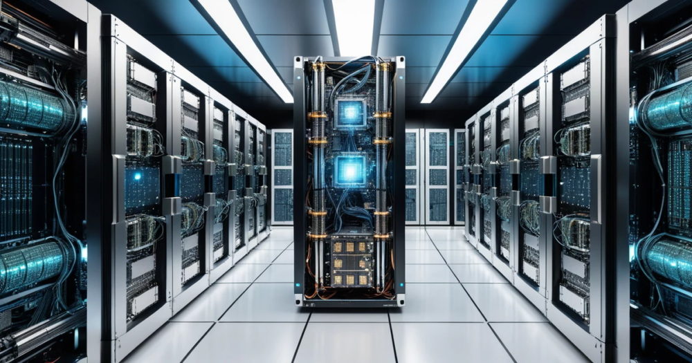 ラボ内の量子コンピューター